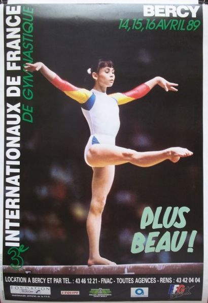 null Affiche pour les 3eme Internationaux de France de Gymnastique des 14, 15 et...