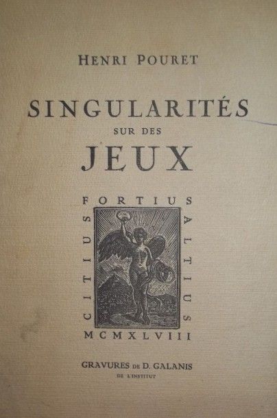 null POURET Henri. 

Singularités sur les Jeux. 



1949. 

Broché, 101 pages illustrées...