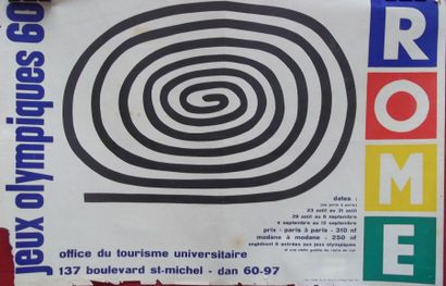 null Jeux Olympiques de Rome par l'Office du tourisme universitaire français, 1960

Affiche....