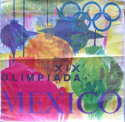 null VILLAZON. 

Les XIXe Jeux Olympiques de Mexico. 

Affiche. 

90 x 90 cm.