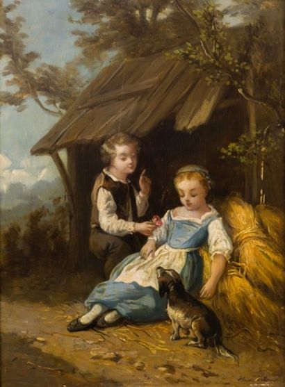 null WILLAUME Aline (XIXème siècle)

Enfants dans la basse-cour

Huile sur panneau.

Signée...