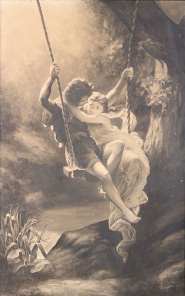 null CASTAGNÉ G. (XIXème-XXème siècles)

Venus et Cupidon - Scène galante à la

balançoire.

Paire...