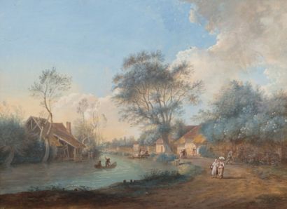 null PERIGNON Alexis Nicolas (1726-1782)

Vues de villages

Paire d’aquarelles.

Signée...