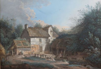 null PERIGNON Alexis Nicolas (1726-1782)

Vues de villages

Paire d’aquarelles.

Signée...