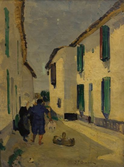 null BAUDOIN Jean-Franck (1870-1961)

Vue de ruelle animée

Huile sur toile.

Signée...