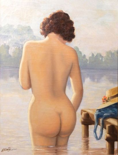 null BERN Albert (1898-?)

Femme nue de dos près du ponton

Huile sur toile.

Signée...