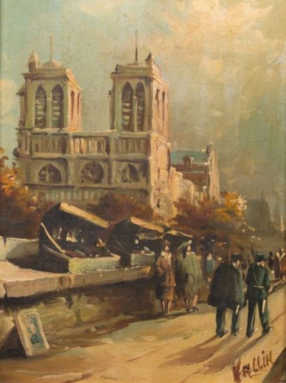 null VALLIN (XXème siècle)

Les bouquinistes sur les quais de la Seine

Huile sur...