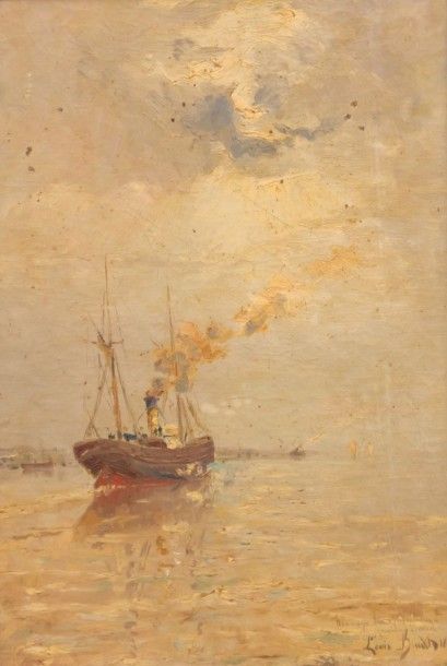 null BAUDIT Louis Amédé (1870-1960)

Chalutier quittant le port

Huile sur toile.

Signée...