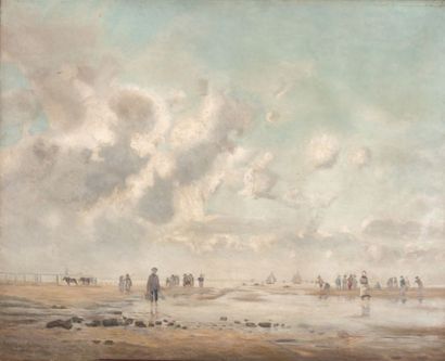 null JEANNEAU Édouard (XIXème-XXème

siècle)

Marée basse à Etaples

Huile sur toile...