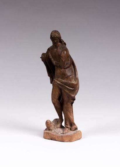 null Sculpture en bois figurant Saint Jean

Baptiste.

XVIIème siècle

(manques)

Haut....