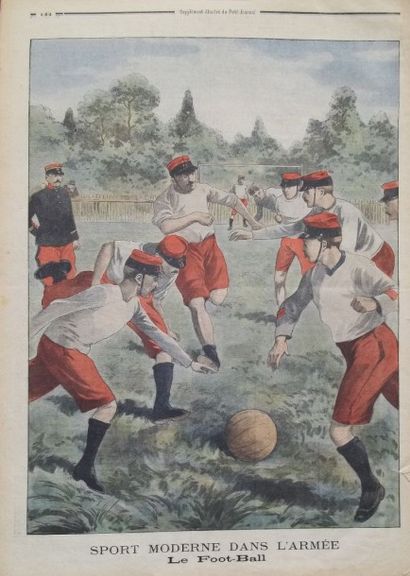 null Premier match de Football aux Armées qui opposa, sur la pelouse de Bagatelle,...