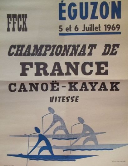 null CANOE
MEDINA Théo
Championnat de France 1969 à Eguzon.
Affiche. 
66 x 50 cm....