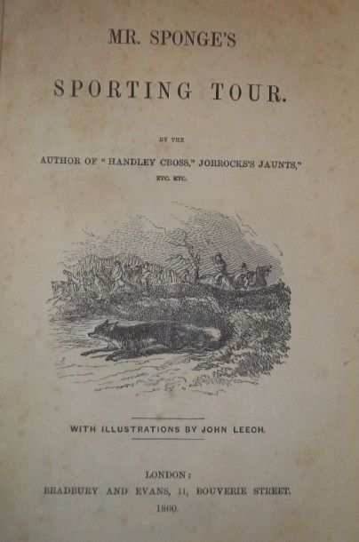null SURTEES (R.S). Mr Sponge's Sporting Tour. 

1860. 408 pages illustrées en noir...