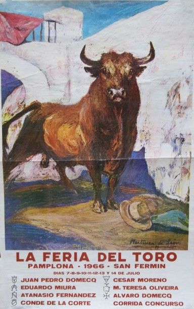 null MARTINEZ de LEON
La Feria del Toro. San Fermin. Pampelona 1966
98 x 62 cm