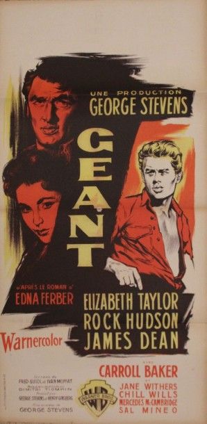 null Affiche du film "Géant" (1955) réalisé par George Stevens d'après le roman d'Edna...