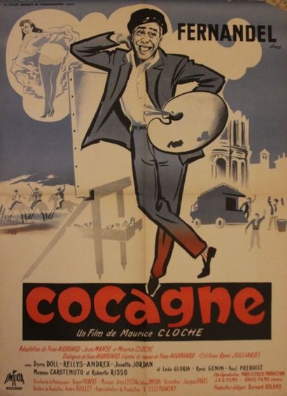null Affiche du film "Cocagne" (1960) réalisé par Maurice Cloche, d'après le roman...