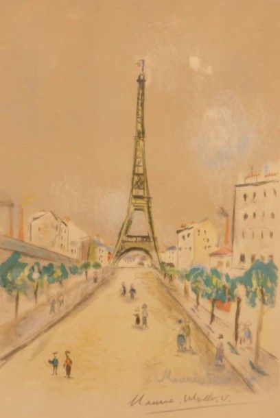 null UTRILLO Maurice (1883-1955), dans le

goût de

Le Pont neuf à Paris, la Tour...