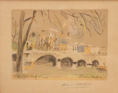 null UTRILLO Maurice (1883-1955), dans le

goût de

Le Pont neuf à Paris, la Tour...