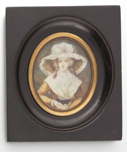 null Ecole Française du XIXème siècle

Jeune femme au chapeau

Miniature sur ivoire

Dim....