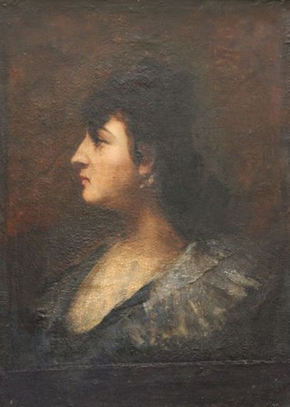 null École française du XIXème siècle

Portrait de femme

Huile sur toile

(restaurations)

69...