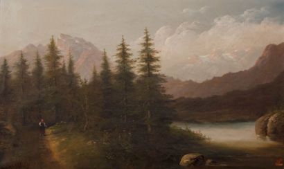 null BACHMANN Minna (act.1860-1887)

Paysages de montagne

Paire d'huiles sur toile

Signées...