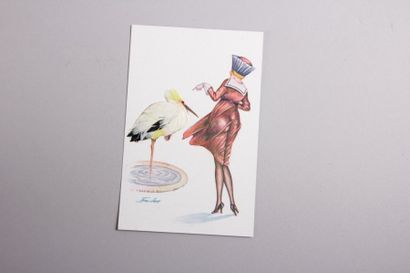 null Série de 10 CP en couleur et plumes

illustrées par Xavier SAGER collection

trichromes...