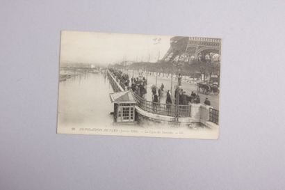 null Lot de 24 CP sur le thème des

inondations de 1910 à Paris

(bon état général,...