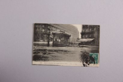 null Lot de 20 CP sur le thème des

inondations de 1910 à Paris

(bon état général,...