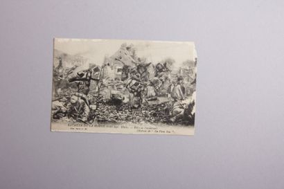 null Lot de 11 CP illustrant la Bataille de la

Marne (6-13 sept 1914) en noir et...