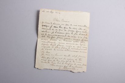 null Lot de 4 documents témoignage de

Guerre composé d'une lettre manuscrite

datée...