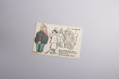 null Lot de 10 CP humoristiques datant de la

Première Guerre Mondiale illustrées...