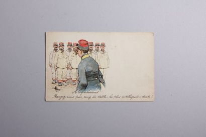 null Lot de 10 CP humoristiques sur le Guerre

illustrées d'après Préjelan, A.Guillaume,

Malespina,...