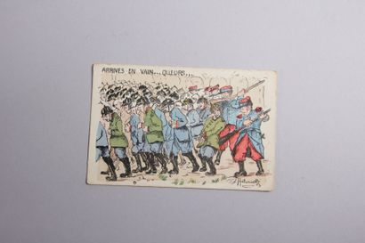 null Lot de 10 CP humoristiques datant de

la Première Guerre mondiale illustrées...