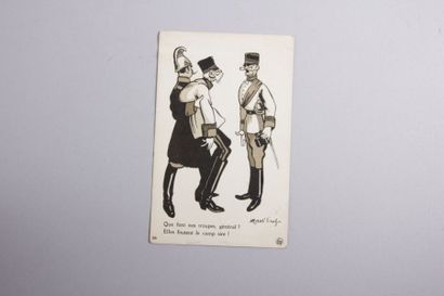 null Lot de 9 CP datant de la Première Guerre

Mondiale illustrées d'après Godart,...