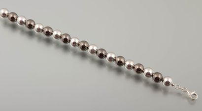 Bracelet Bracelet en perles d'argent de deux tons

Poids brut : 13.2 g
