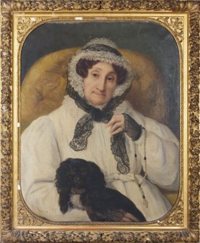null Ecole Française du XIXème siècle

Vieille dame au chapelet et son chien

Huile...