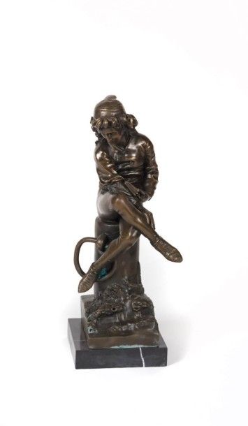 null Jean BOVERIE Eugène Jean (1869-1910)

Jeune marin pensif

Bronze à patine brune

Signé...