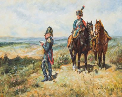 null SEVER A (XXème siècle).

Deux cavaliers dans la campagne

Huile sur panneau

Signée...