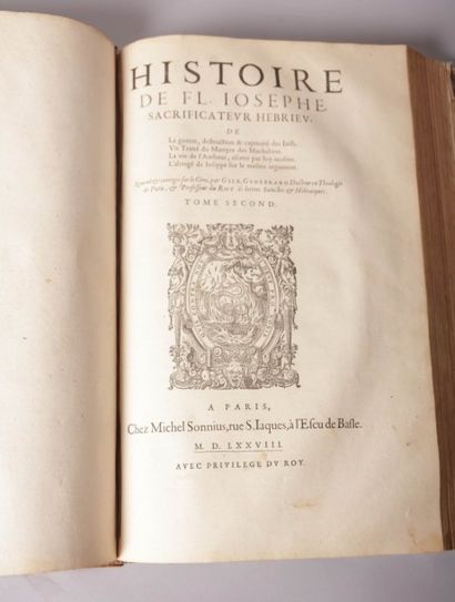 null FLAVIUS Joséphe - Histoire de Flavius Joséphe, Antiquités Judaïques - traduit...