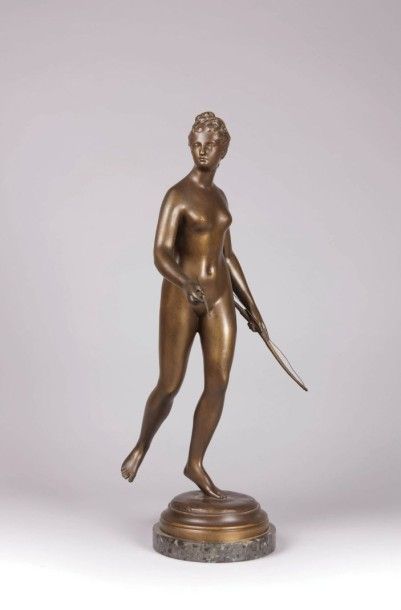null HOUDON Jean Antoine (1741-1828) d'après

Diane chasseresse

Bronze à patine...