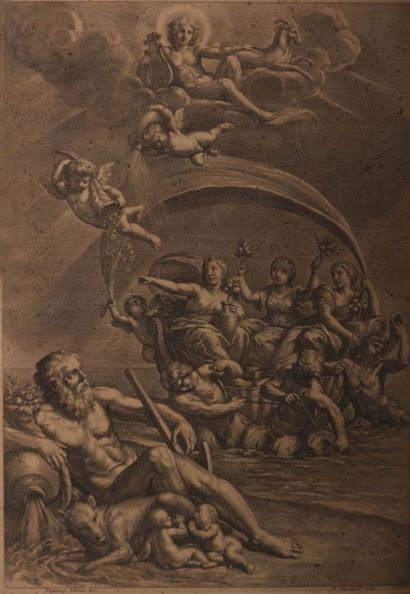 null ALBANUS Franciscus (dessinateur) - BLOEMAERT Cornelis (graveur) 

Scène alégorique

Gravure...