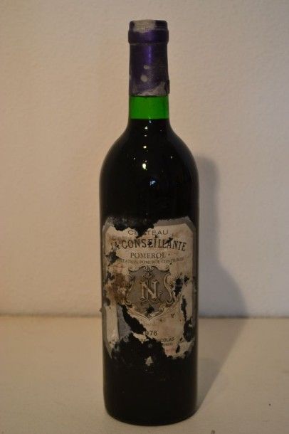 null 1 Blle	CH. LA CONSEILLANTE	Pomerol	1976

	Et. très usée mais lisible. N : bas...