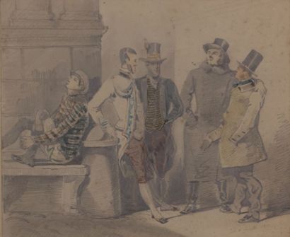 null DE VERNEILH Jules (1823-1899)

Gentilhommes

Crayon et aquarelle

Signé en bas...