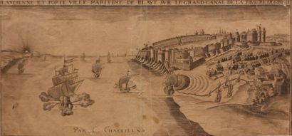 null Lot composé de 2 estampes : 

- GARNERAY Louis (1783-1857) graveur

Vue du port...
