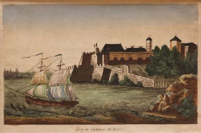 null Lot composé de 2 estampes : 

- GARNERAY Louis (1783-1857) graveur

Vue du port...