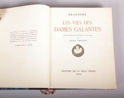 null BRANTÔME (Pierre de). Vie des dames galantes. (2 volumes) Paris, Éditions de...