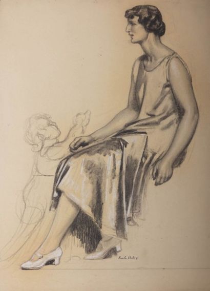 null AUBRY Émile (1880-1964)

Femme assise et son enfant

Fusain avec rehauts de...
