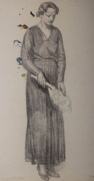 null AUBRY Émile (1880-1964)

Femme en robe tenant une tapette à tapis

Fusain sur...