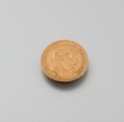 null Pièce de 20 Francs or de 1868, à effigie de Napoléon III lauré.