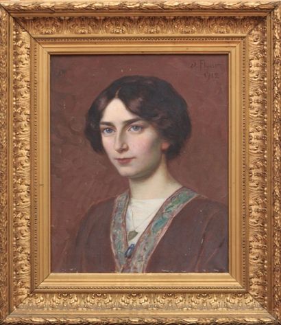 null FLOUR Jules A (1864-1921)

Portrait de femme au médaillon

Huile sur toile

Signée...